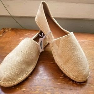 Old Navy Canvas Espadrille Flats, brand new